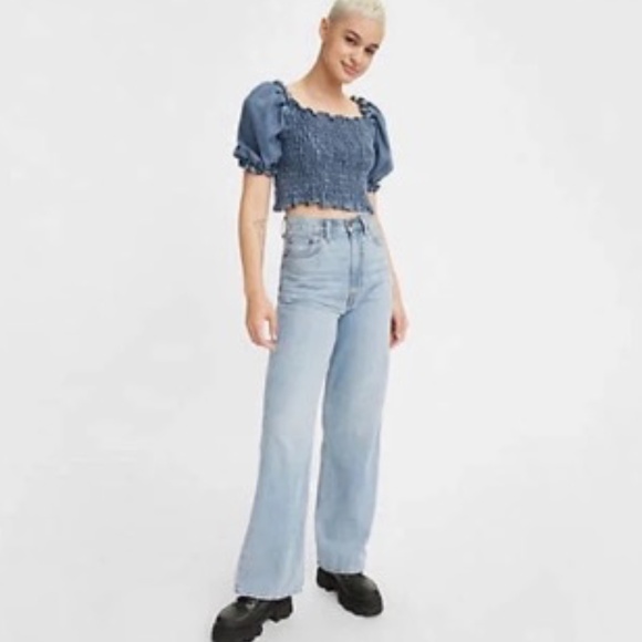 Levi's Premium High Loose Jeans High Rise Wide Leg Light Wash Women's 28 - Picture 9 of 9